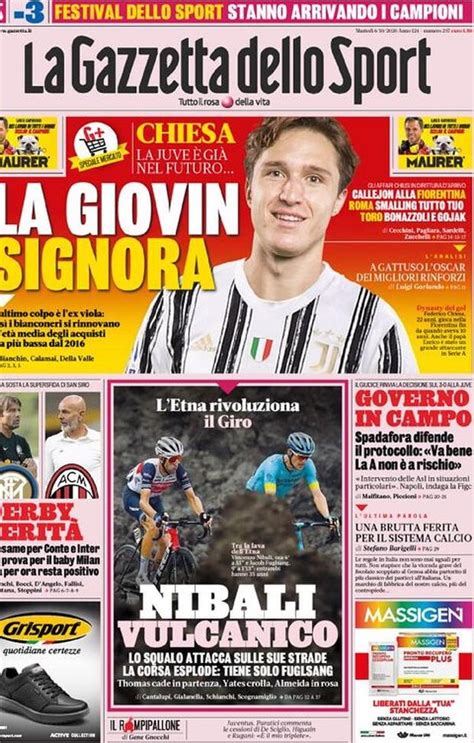 Gazzetta dello sport prima pagina