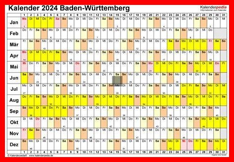 URLAUB OPTIMIEREN 2024 BADEN WÜRTTEMBERG